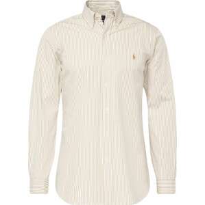 Košile Polo Ralph Lauren khaki / bílá