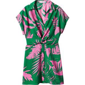 Košilové šaty 'Mila' Mango zelená / pink