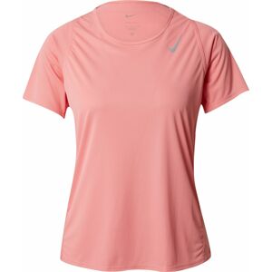 Funkční tričko 'Fast' Nike světle růžová / stříbrná
