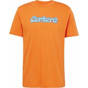 Tričko Carhartt WIP azurová / královská modrá / oranžová