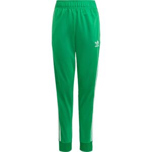 Sportovní kalhoty adidas Originals zelená / bílá