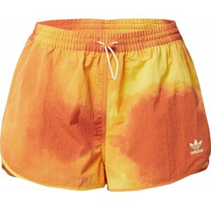 Sportovní kalhoty adidas Originals zlatě žlutá / oranžová / bílá