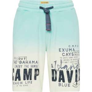 Kalhoty camp david námořnická modř / mátová / bílá