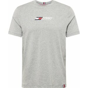 Funkční tričko Tommy Hilfiger námořnická modř / šedý melír / červená / bílá