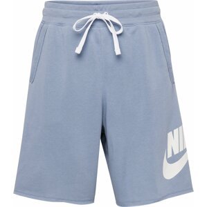 Kalhoty 'CLUB ALUMNI' Nike Sportswear kouřově modrá / bílá