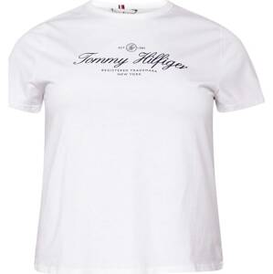 Tričko Tommy Hilfiger Curve černá / bílá
