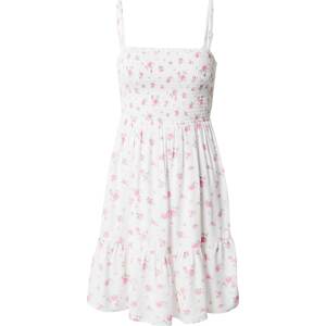 Letní šaty Hollister zelená / růžová / světle růžová / bílá