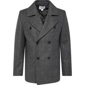 Přechodný kabát BURTON MENSWEAR LONDON šedá / černá / bílá