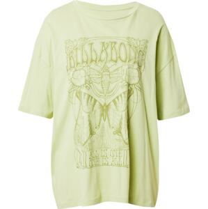Oversized tričko 'ONE IS ALL' Billabong rákos / světle zelená