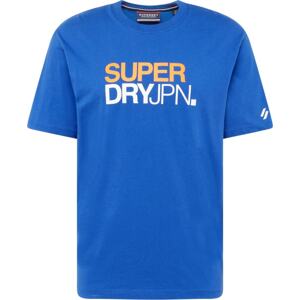 Tričko Superdry modrá / oranžová / bílá