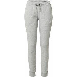 Sportovní kalhoty 'Essentials 3-Stripes Fleece' ADIDAS SPORTSWEAR šedý melír / bílá
