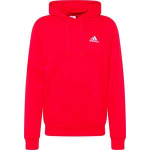 Sportovní mikina 'Essentials Fleece' ADIDAS SPORTSWEAR červená / bílá