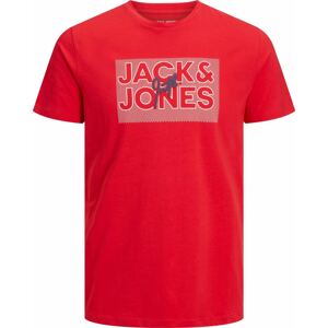 Tričko 'MARIUS' jack & jones marine modrá / červená / bílá