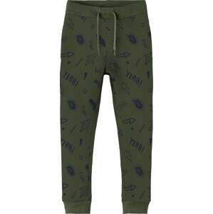 Kalhoty 'VIFELIX' name it námořnická modř / tmavě zelená