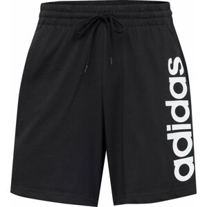 Sportovní kalhoty 'Aeroready Essentials Linear Logo' ADIDAS SPORTSWEAR černá / offwhite