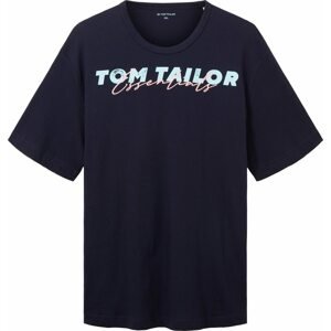 Tričko TOM TAILOR Men + námořnická modř / tyrkysová / světle růžová