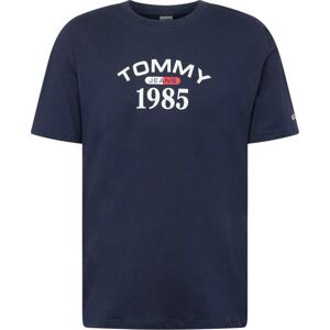 Tričko Tommy Jeans námořnická modř / světle červená / bílá