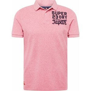 Tričko Superdry noční modrá / růžový melír