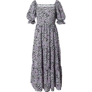 Šaty Dorothy Perkins fialová / meruňková / černá / bílá