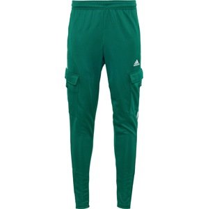 Sportovní kalhoty ADIDAS SPORTSWEAR zelená / bílá