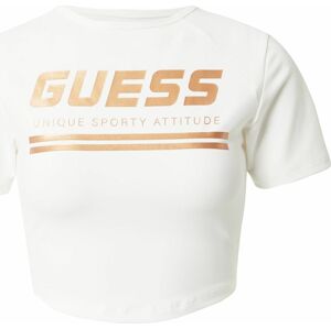 Tričko 'AGGIE' Guess zlatá / bílá