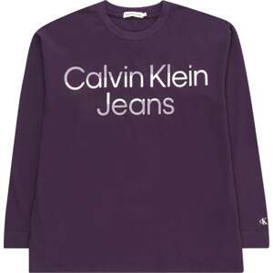Tričko 'HERO' Calvin Klein Jeans pastelová fialová / tmavě fialová / bílá