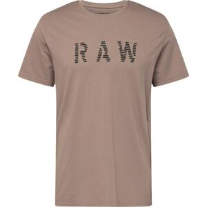 Tričko G-Star Raw hnědá / černá