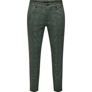 Chino kalhoty 'Mark' Only & Sons tmavě zelená / barva bílé vlny