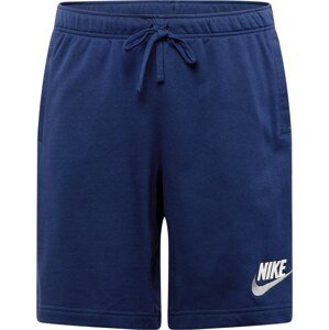 Kalhoty Nike Sportswear tmavě modrá / přírodní bílá