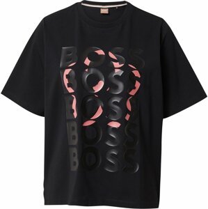 Tričko 'Ekri' BOSS Black pink / černá