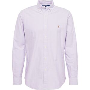 Košile Polo Ralph Lauren medová / pastelová fialová / bílá