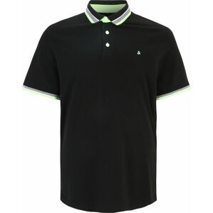 Tričko 'PAULOS' Jack & Jones Plus svítivě zelená / černá / bílá