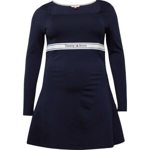 Šaty Tommy Jeans Curve námořnická modř / bílá