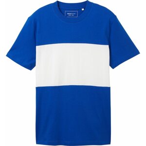 Tričko 'Cutline' Tom Tailor Denim modrá / bílá
