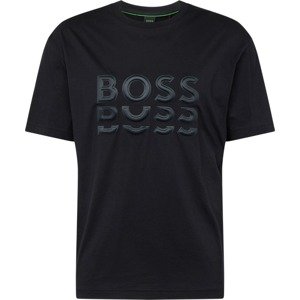 Tričko BOSS Green antracitová / černá