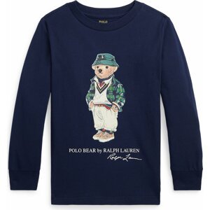 Tričko Polo Ralph Lauren námořnická modř / světle hnědá / smaragdová / offwhite