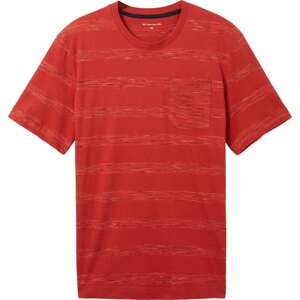 Tričko Tom Tailor rezavě červená / černá / bílá
