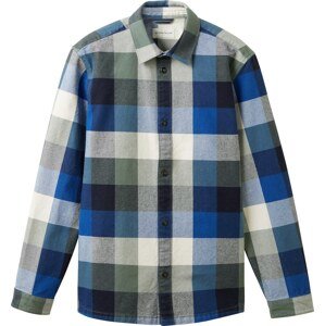 Košile Tom Tailor béžová / modrá / námořnická modř / khaki