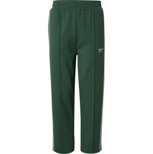Kalhoty 'Maddox' DAN FOX APPAREL tmavě zelená / bílá