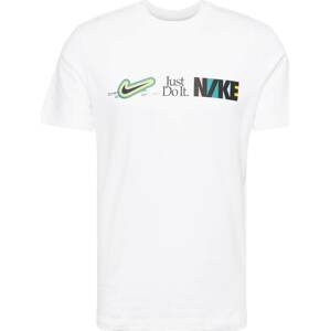 Tričko Nike Sportswear tyrkysová / limetková / černá / bílá