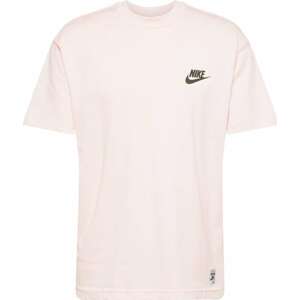 Tričko Nike Sportswear olivová / růžová / bílá