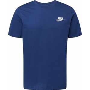 Tričko Nike Sportswear tmavě modrá / šedá / bílá