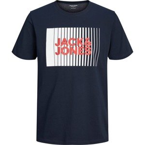Tričko Jack & Jones Plus modrá / červená / bílá