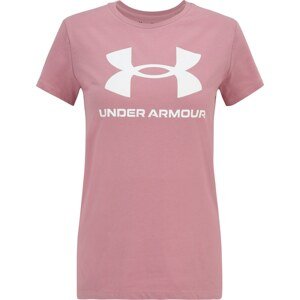 Funkční tričko Under Armour starorůžová / bílá