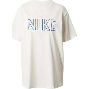 Tričko Nike Sportswear královská modrá / přírodní bílá