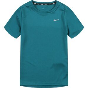 Funkční tričko 'MILER' Nike světle šedá / smaragdová