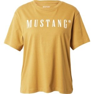 Tričko 'ALINA' mustang zlatě žlutá / bílá