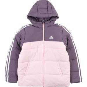 Sportovní bunda 'Colorblocked Padded' ADIDAS SPORTSWEAR lenvandulová / pastelově růžová / bílá
