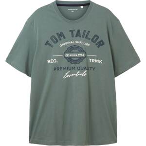 Tričko TOM TAILOR Men + tmavě modrá / khaki / bílá
