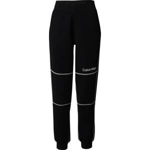 Sportovní kalhoty Calvin Klein Sport černá / bílá